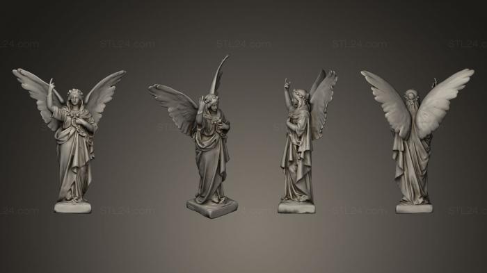 3d модели ангелы (Ангел латунная версия, AN_0104) 3D модель для ЧПУ станка
